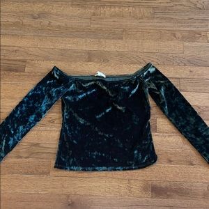 Urban Outfitters Velvet Crop Top